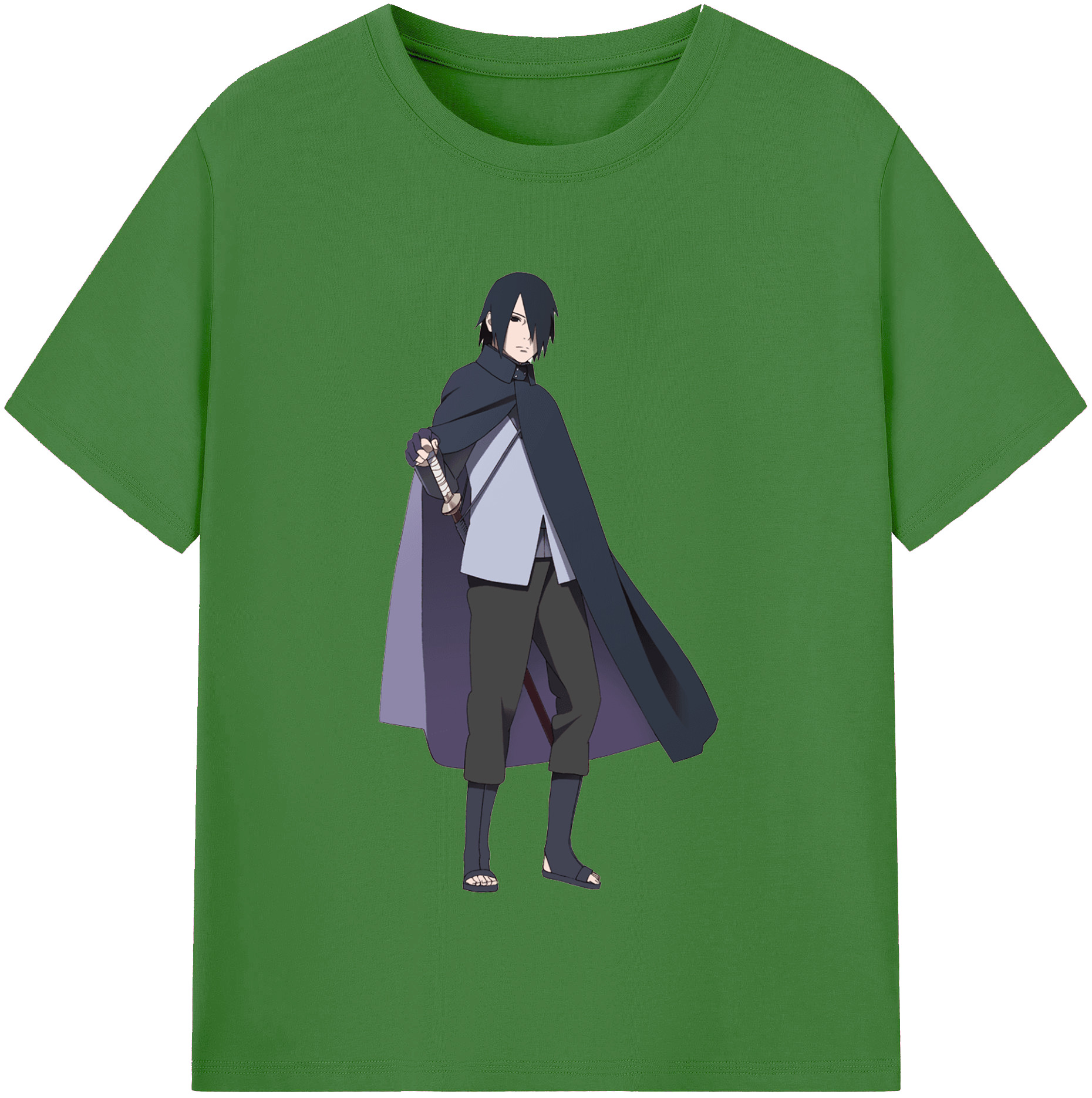 （画像用） NARUTO -ナルト- うちは サスケ Uchiha Sasuke レディースカジュアルプリントTシャツ（綿100％）